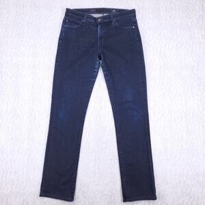 AG The Harper Essential Straight Jeans Womens 28R Blue Dark Wash Stretch Modern